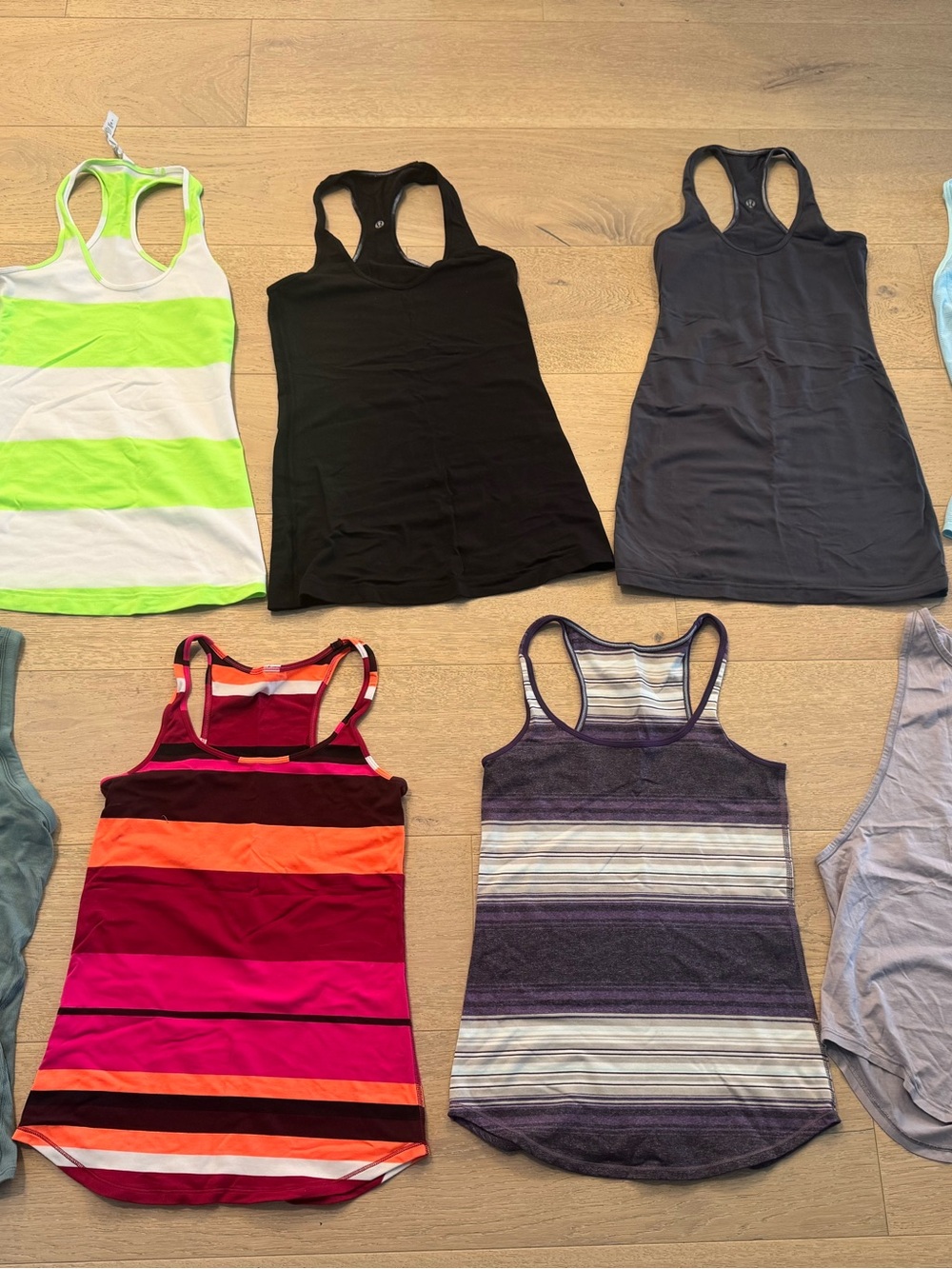lululemon athletica Striped Purple Racerback Tank